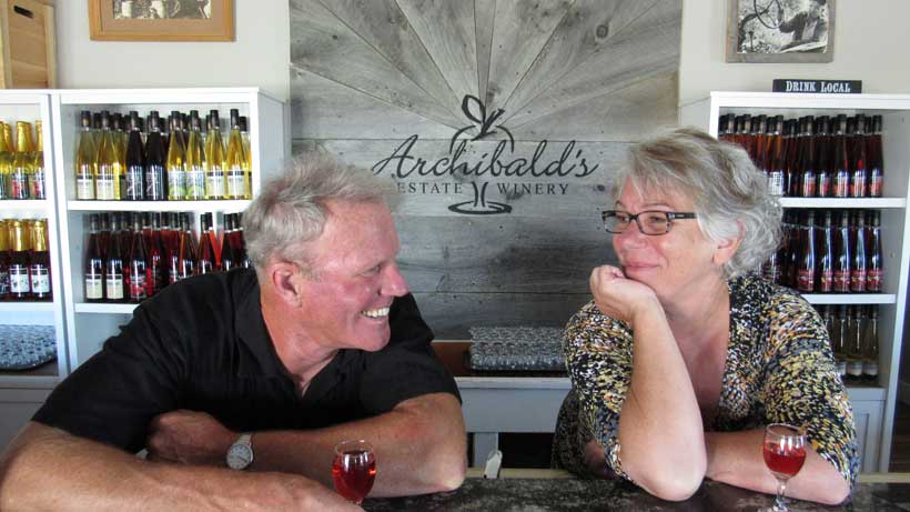 Fred and Sandy Archibald at Archibald's Estate Winery in Bowmanville