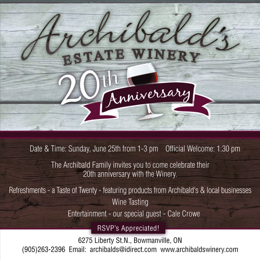 20th Anniversary for Archibald's Winery
